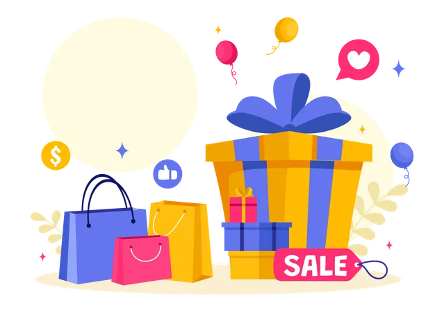 Événement de vente du Black Friday  Illustration