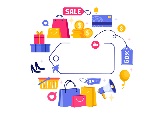 Événement de vente du Black Friday  Illustration