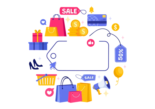 Événement de vente du Black Friday  Illustration