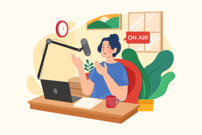 Événement en direct diffusé par RJ  Illustration