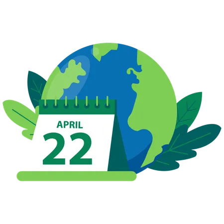 Événement du jour de la terre  Illustration