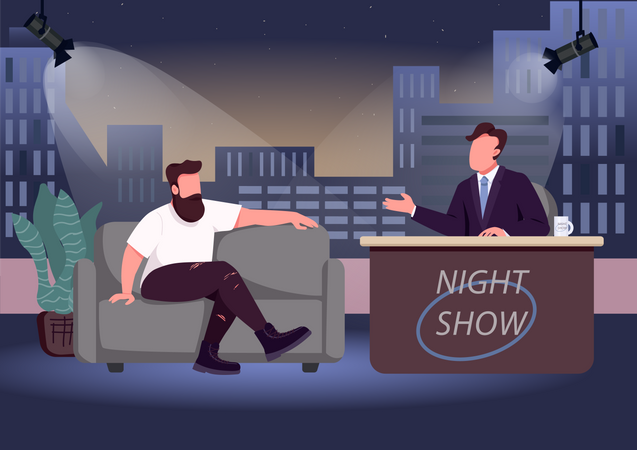 Evening talk show  Illustration