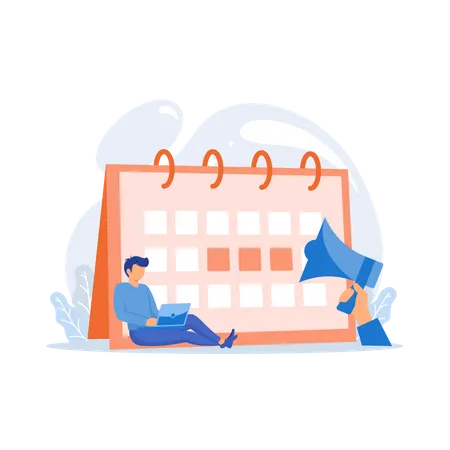 Event calendar notification  Illustration