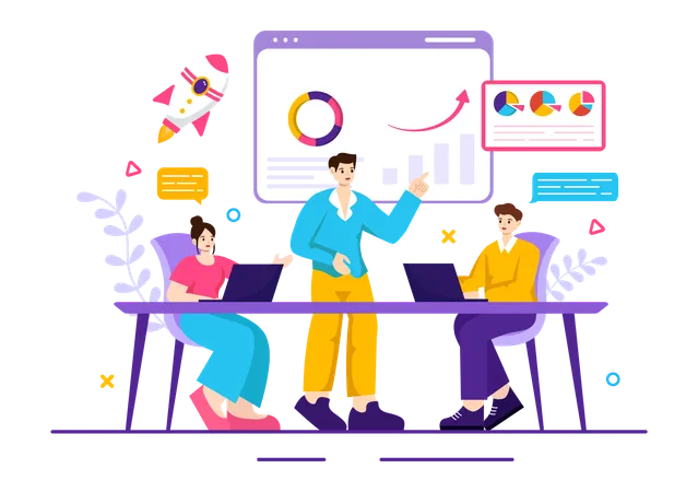 Event Planner Vector Illustration With Planning Schedule Time Management Business Agenda And Calendar Concept In Flat Cartoon Background 일러스트레이션