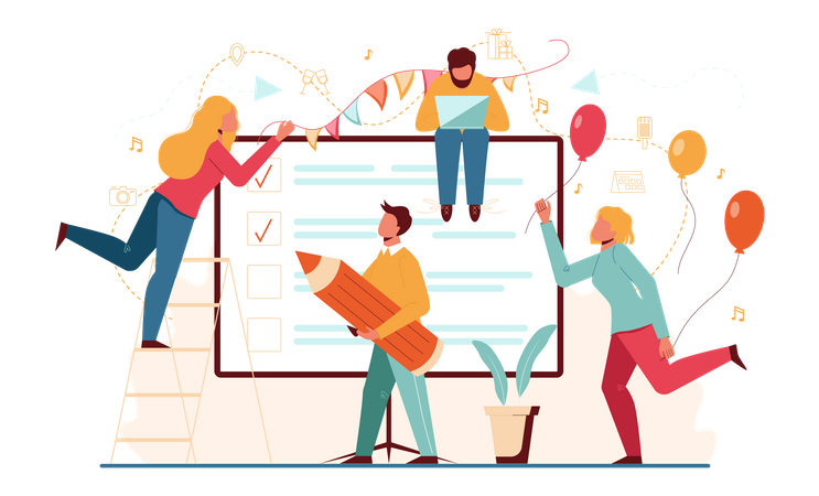 Event planning  イラスト