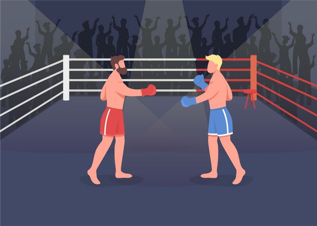 Evento de boxe  Ilustração