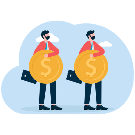 Every employee receives salary in company  Illustration