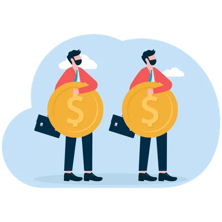 Every employee receives salary in company  Illustration