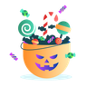 illustrations for candy bag