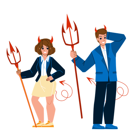 Evil Couple  Illustration