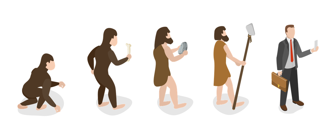 Evolução humana  Ilustração