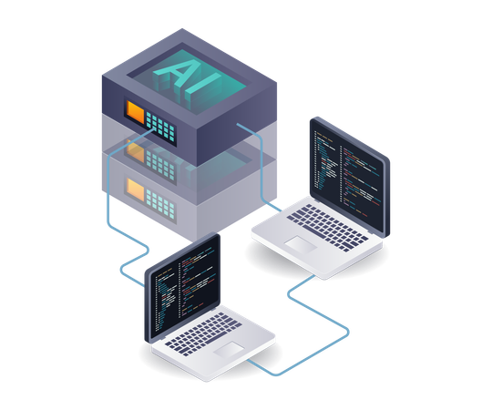 Evolución de la tecnología de inteligencia artificial  Ilustración