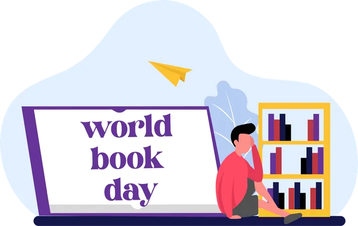 World Book Day Flat Design Illustration Illustration