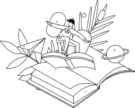 学生が自信を持って試験準備を行う  イラスト