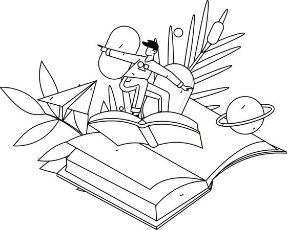 学生が自信を持って試験準備を行う  イラスト