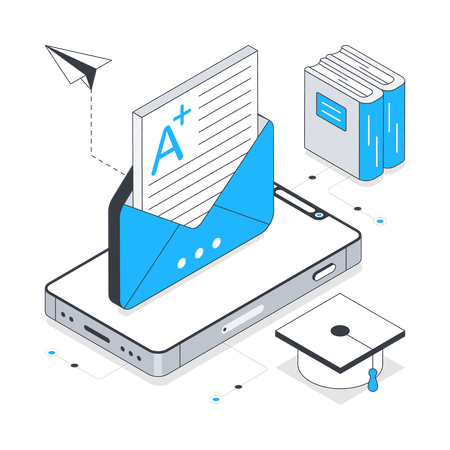 Exam Result Mail  Illustration