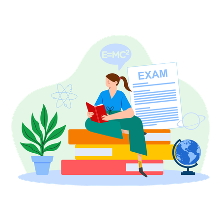 Exam Study Session  Illustration