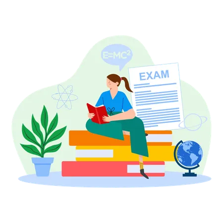 Exam Study Session  Illustration