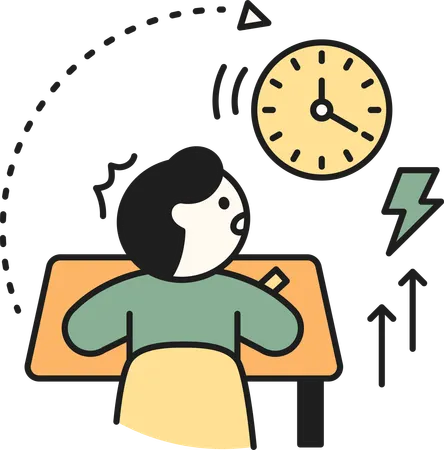 Exam time limit pressure  Illustration