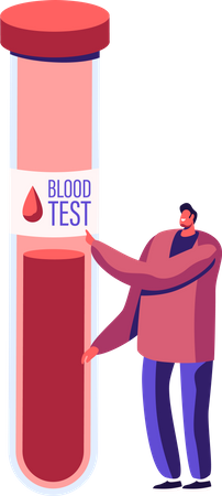 Teste de sangue  Ilustração