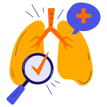 Exame pulmonar  Ilustração