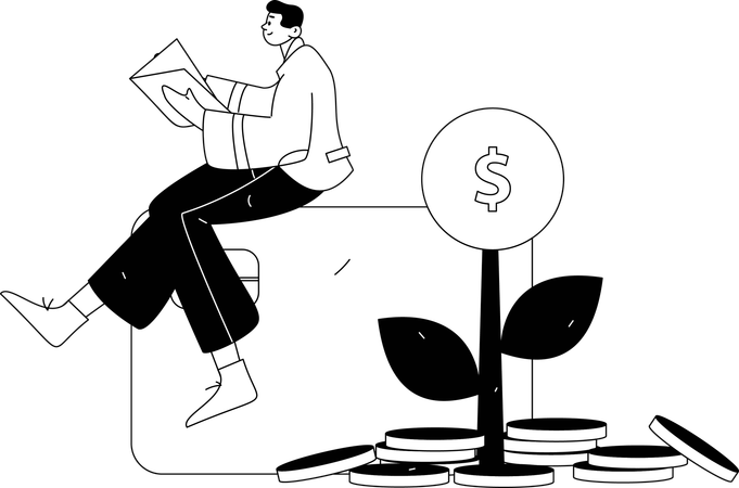 Examen de dinero  Ilustración