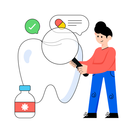 Examen dental  Ilustración