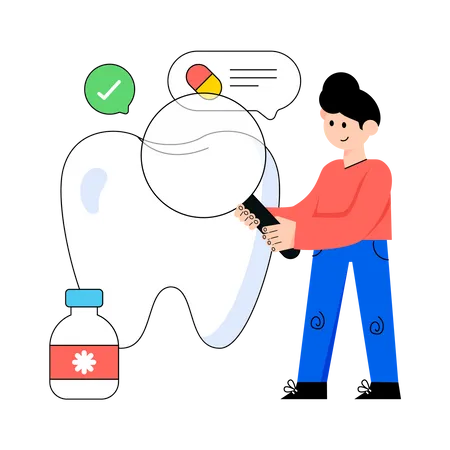 Examen dental  Ilustración