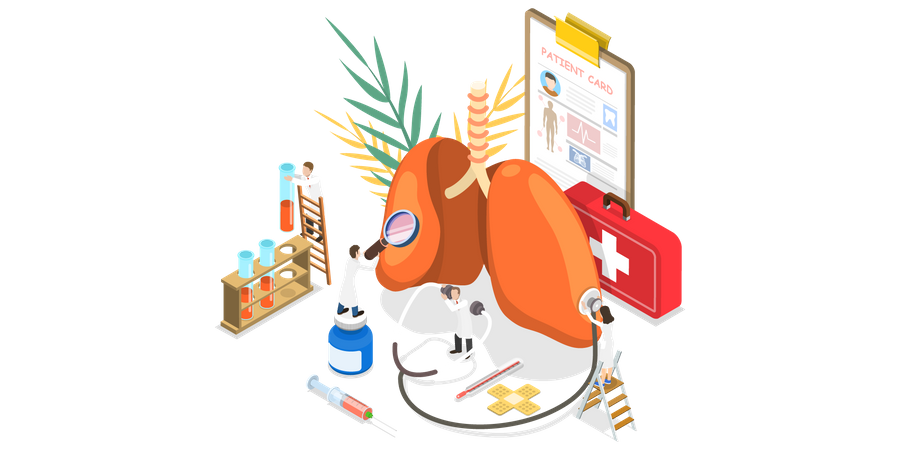 Examen pulmonaire  Illustration