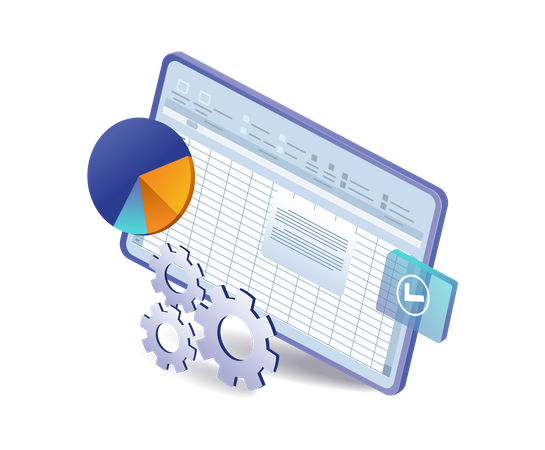 Excel application for calculations  Illustration