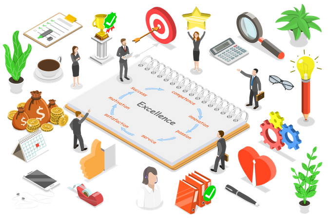 Excelência empresarial  Ilustração