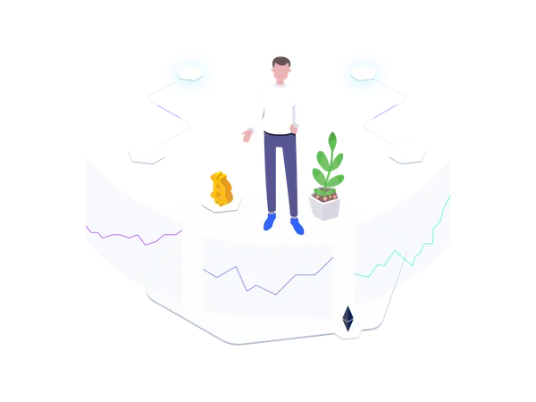 Exchange Blockchain Platform  Illustration