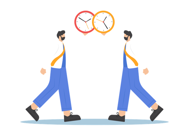 Exchange work shifts  일러스트레이션