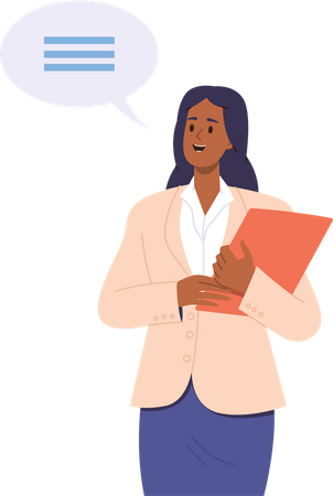 Executive manager sharing opinion  Illustration