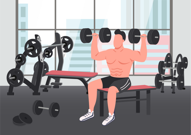 Exercice de musculation  Illustration