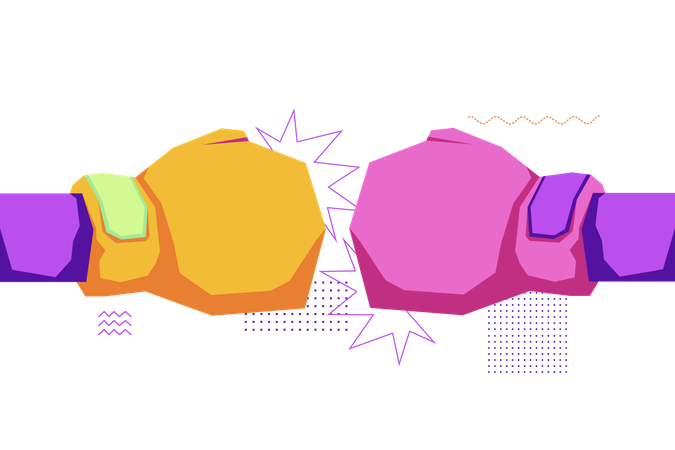 Exercício de boxe  Ilustração