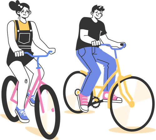 Exercício de ciclismo  Ilustração