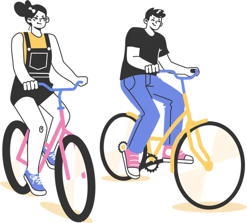 Exercício de ciclismo  Ilustração