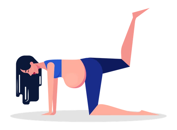 Exercício para mulher grávida  Ilustração