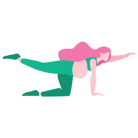 Exercise for pregnant woman Illustration