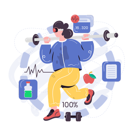 Exercise In Metaverse  Illustration