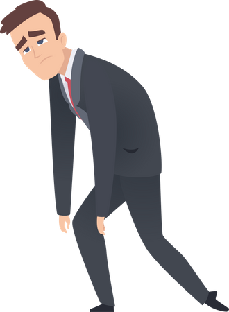 Exhausted businessman Illustration