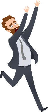 Exhausted businessman  Illustration