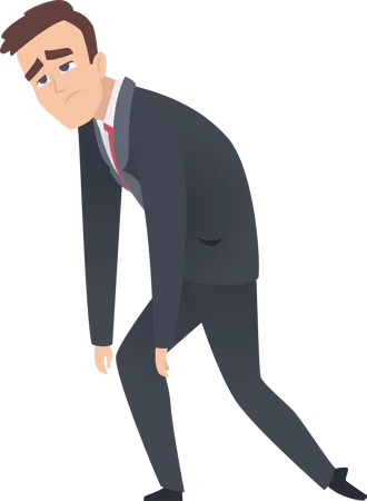 Exhausted businessman  Illustration