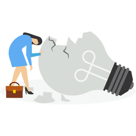 Exhausted by crisis  Illustration