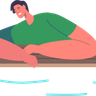 exhausted man illustration free download