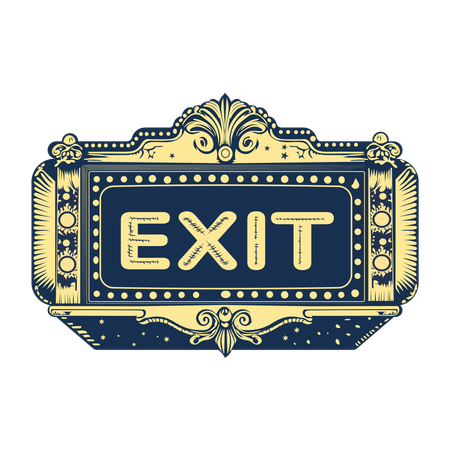 Exit sign  Illustration