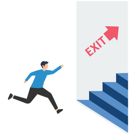 Exit way  Illustration