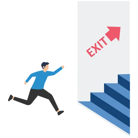 Exit way  Illustration