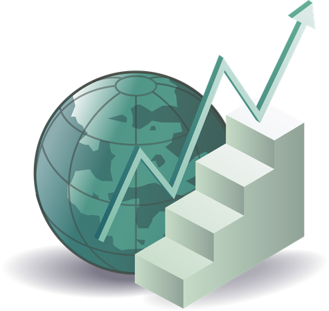 Éxito en el mundo empresarial  Ilustración